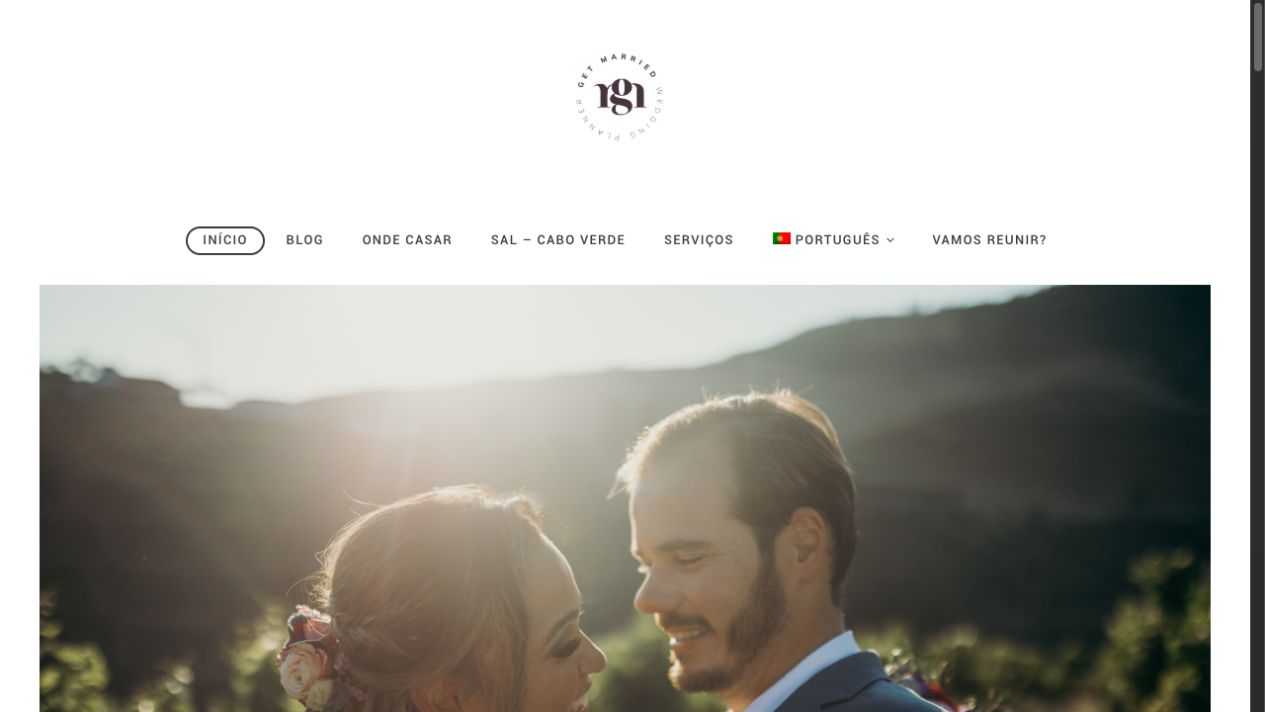 Apresentação do website Get Married, criado pela Olhoshot.